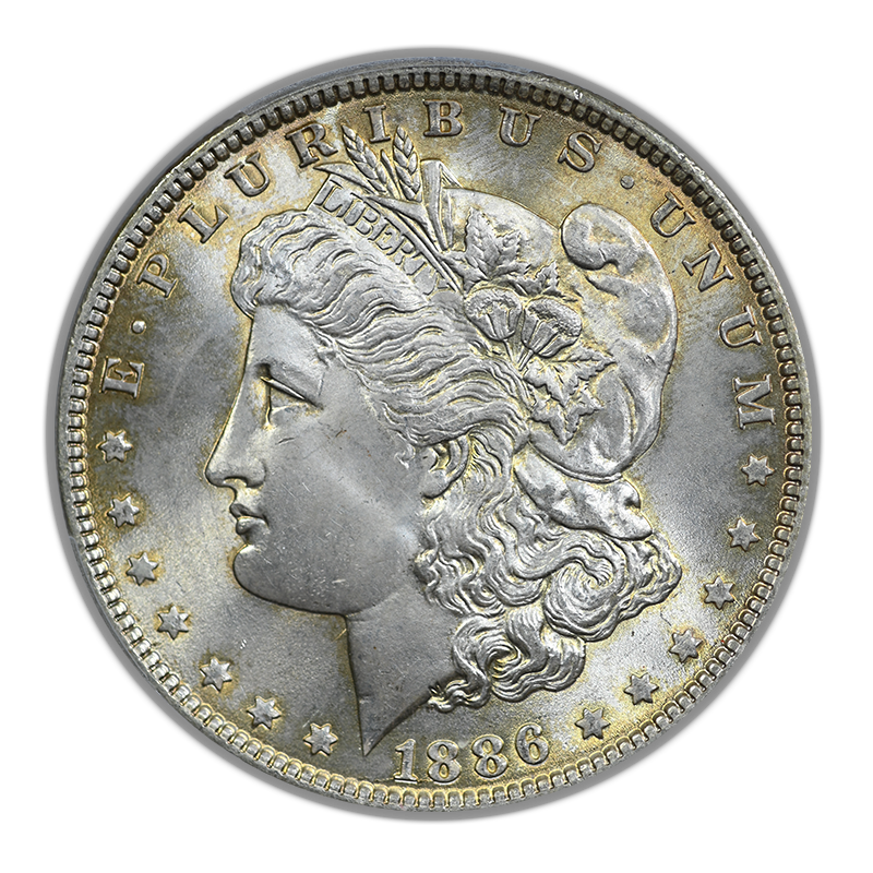 1886 Morgan Dollar $1 PCGS MS65 CAC