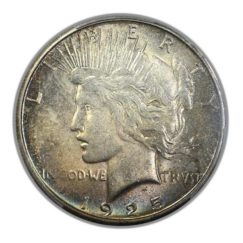 1925-S Peace Dollar $1 PCGS MS62 - TONED!