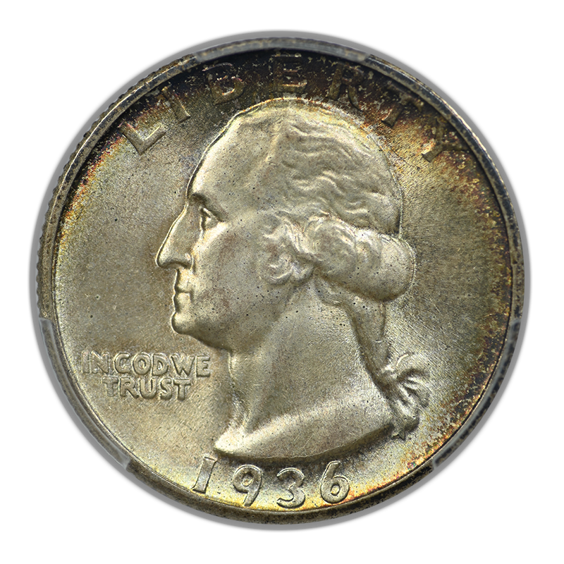 1936 Washington Quarter 25C PCGS MS64