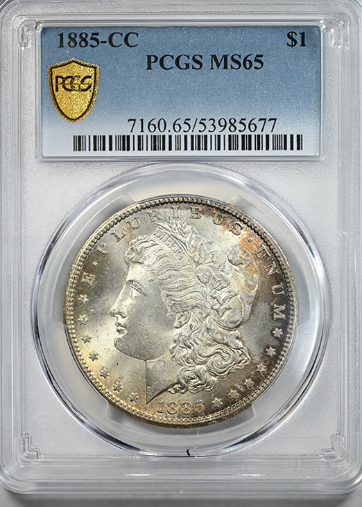 1885-CC Morgan Dollar $1 PCGS MS65