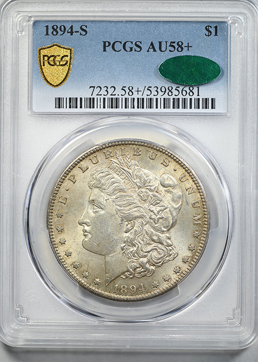 1894-S Morgan Dollar $1 PCGS AU58+ CAC