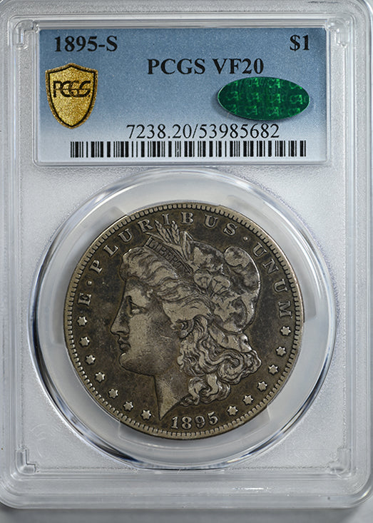 1895-S Morgan Dollar $1 PCGS VF20 CAC