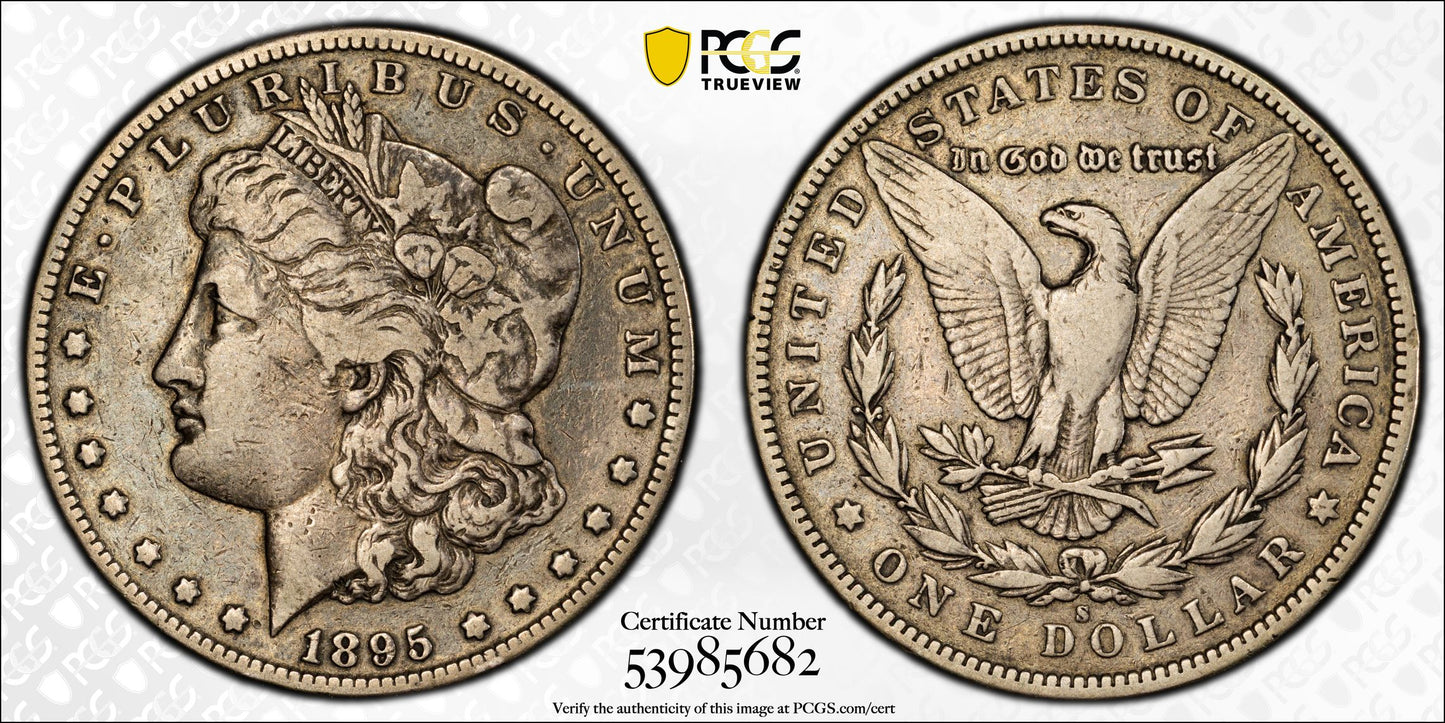 1895-S Morgan Dollar $1 PCGS VF20 CAC