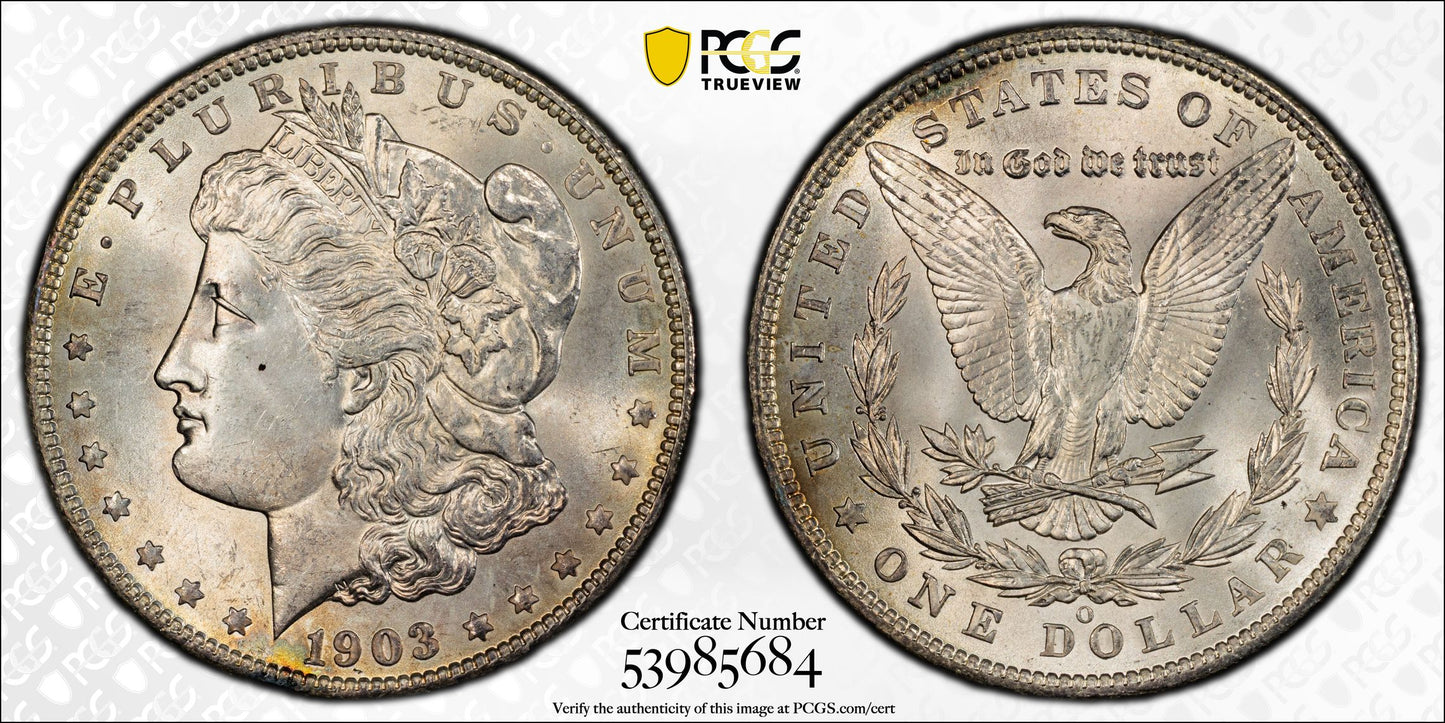 1903-O Morgan Dollar $1 PCGS MS64+