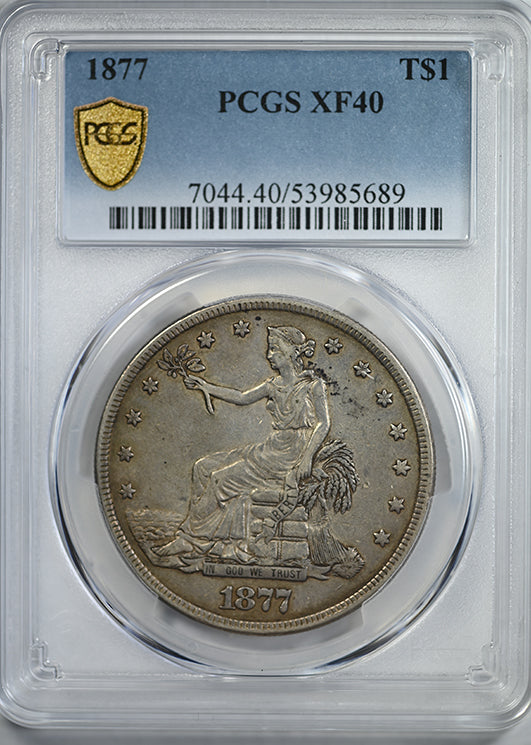 1877 Trade Dollar T$1 PCGS XF40