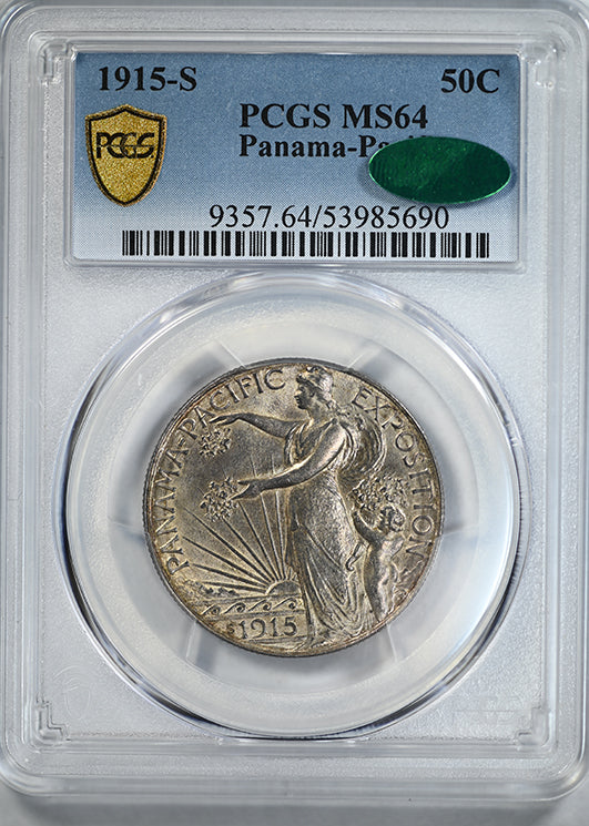 1915-S Panama Pacific Classic Commemorative Half Dollar 50C PCGS MS64 CAC