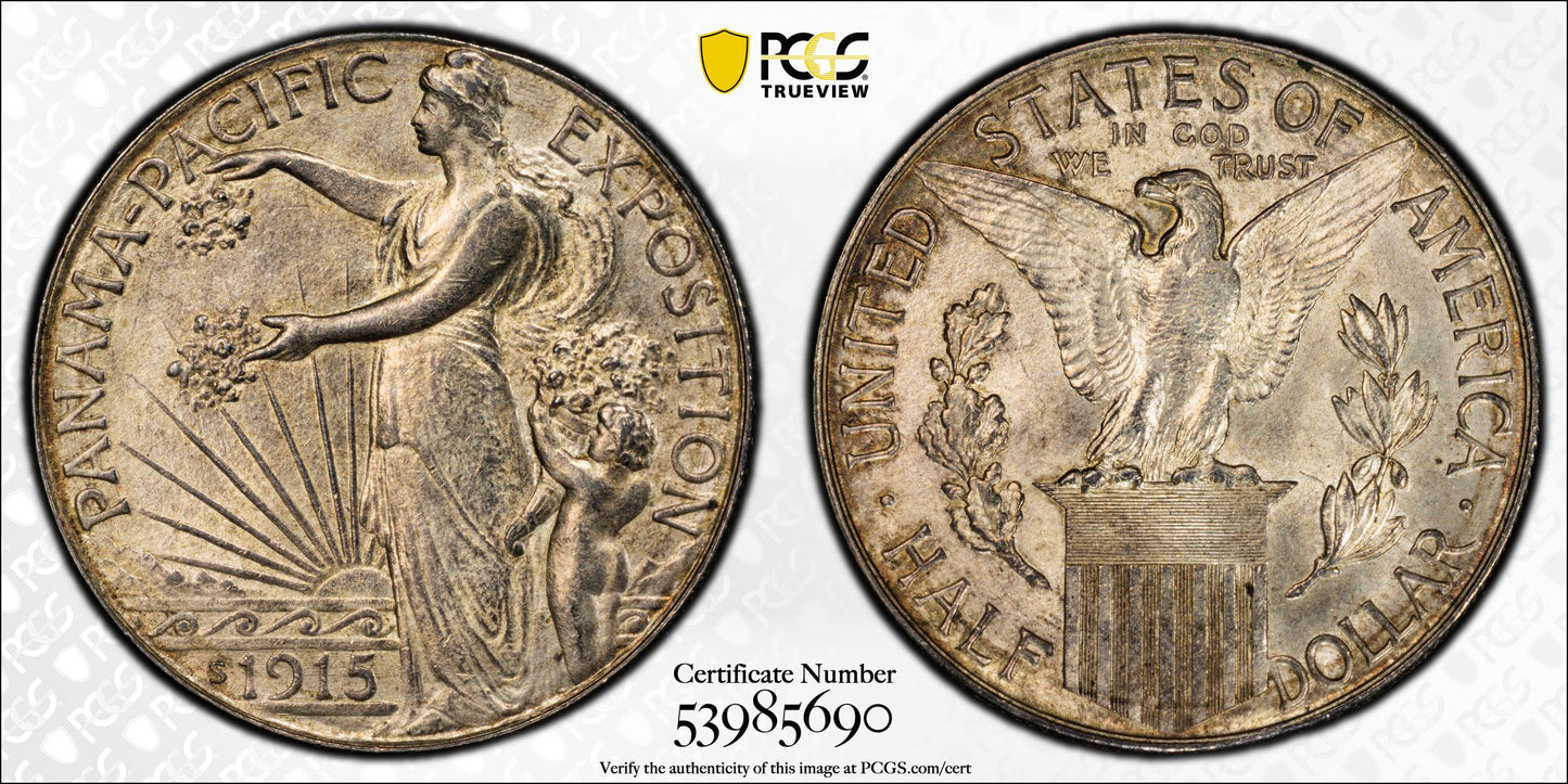 1915-S Panama Pacific Classic Commemorative Half Dollar 50C PCGS MS64 CAC