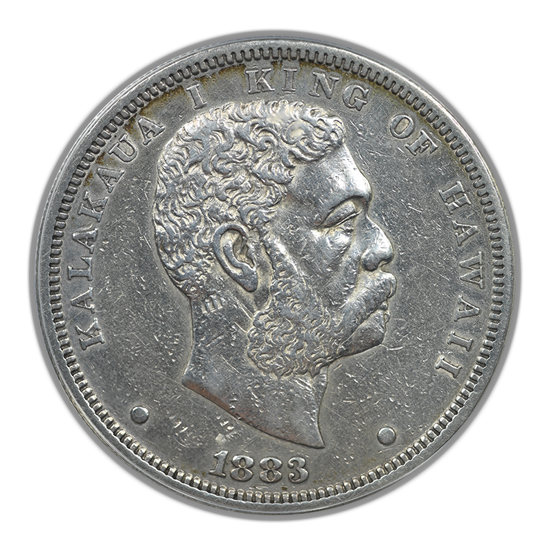 1883 Kingdom of Hawaii Silver Dollar $1 ANACS AU Details