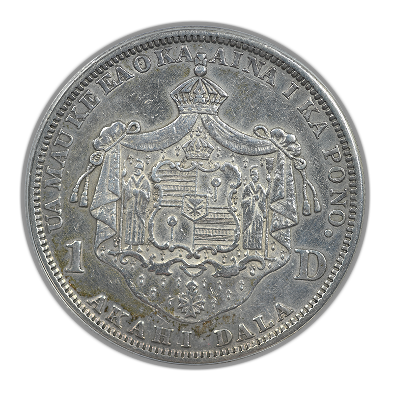 1883 Kingdom of Hawaii Silver Dollar $1 ANACS AU Details