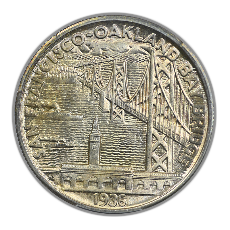 1936-S Bay Bridge Classic Commemorative Half Dollar 50C PCGS MS65