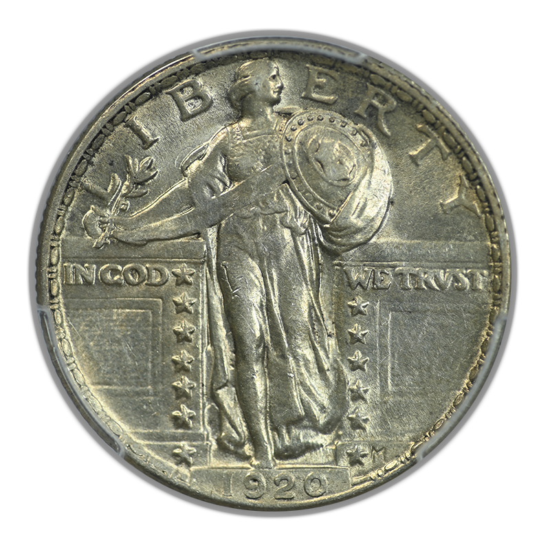 1920 Standing Liberty Quarter 25C PCGS AU58