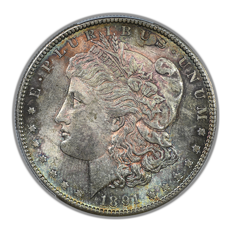 1891-S Morgan Dollar $1 PCGS MS63 - TONED!