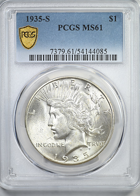 1935-S Peace Dollar $1 PCGS MS61