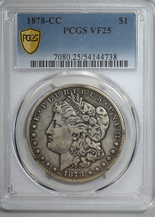 1878-CC Morgan Dollar $1 PCGS VF25