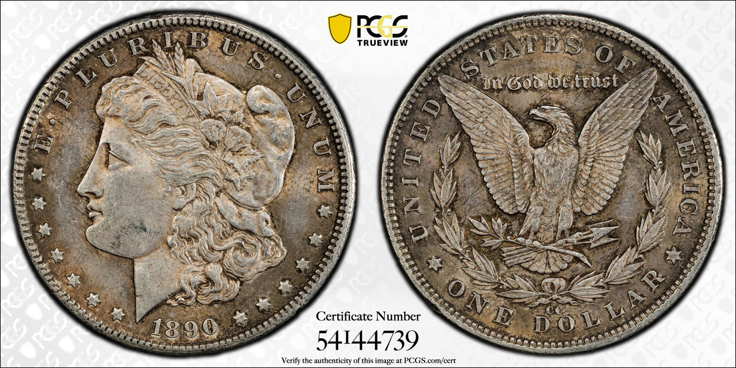 1890-CC Morgan Dollar $1 PCGS AU58
