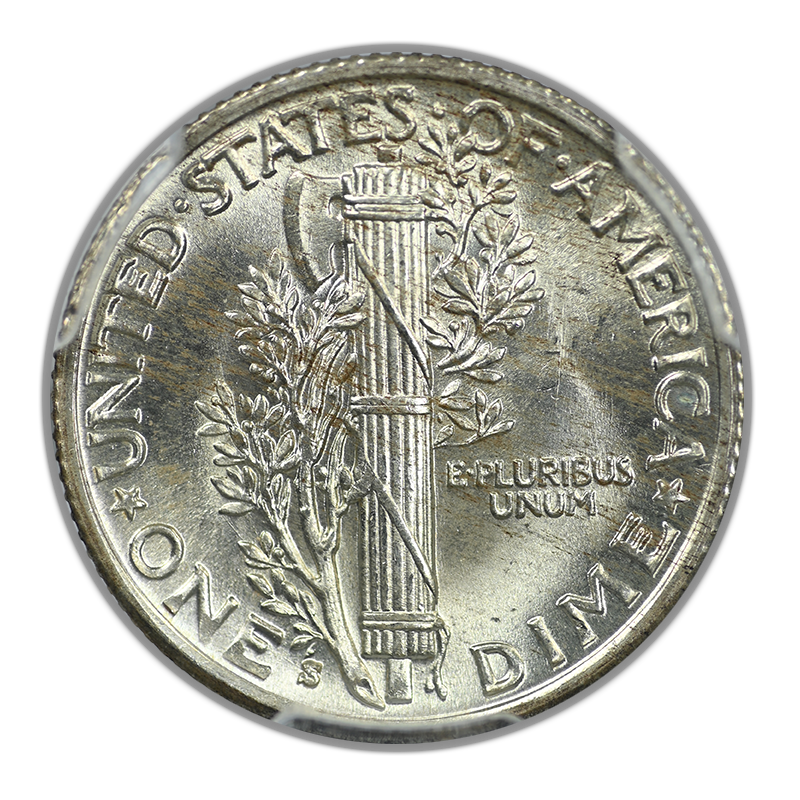1938-S Mercury Dime 10C PCGS MS65