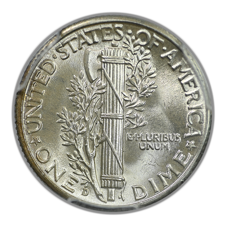 1941-D Mercury Dime 10C PCGS MS66+FB - Full Bands