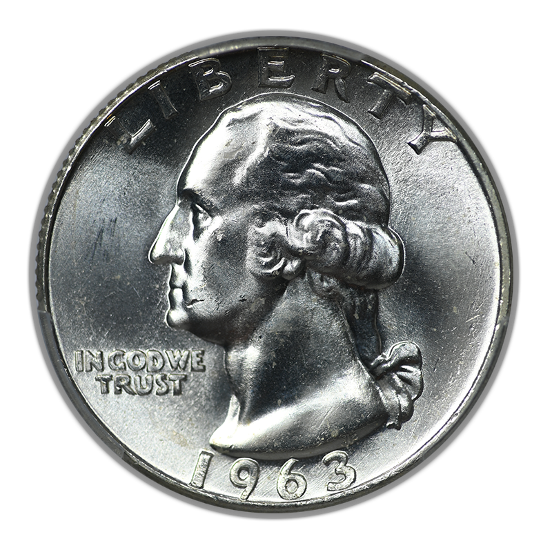 1963 Doubled Die Obverse Washington Quarter 25C PCGS MS65 DDO FS-101
