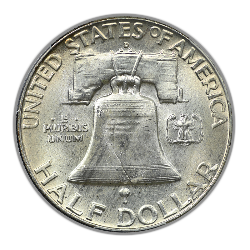 1961-D Franklin Half Dollar 50C PCGS MS64 - TONED!