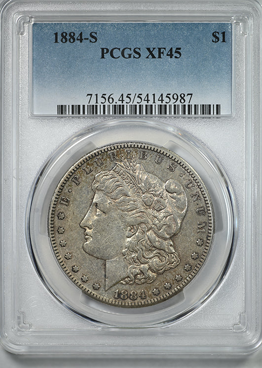 1884-S Morgan Dollar $1 PCGS XF45