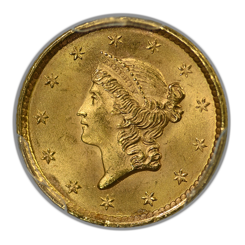 1852 Type 1 Liberty Head Gold Dollar G$1 PCGS MS65