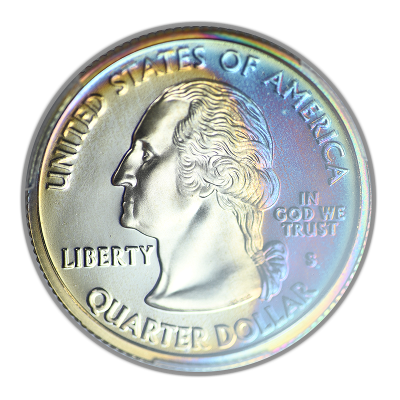 2000-S Proof Virginia Washington Quarter 25C PCGS PR68DCAM Deep Cameo - TONED!