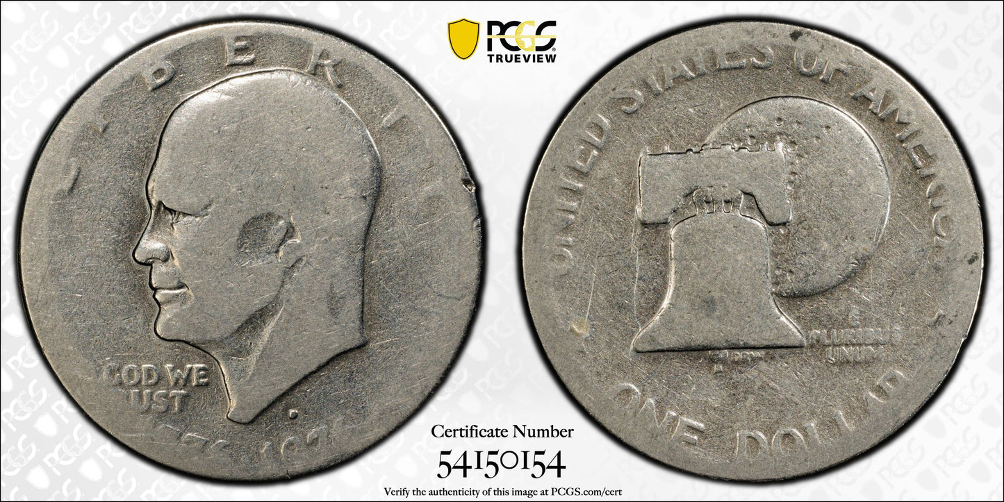 1976-D Type 2 Clad Eisenhower Ike Dollar $1 PCGS FR02 - Lowball