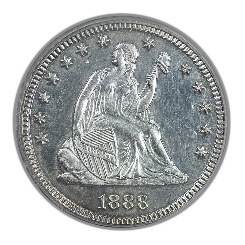 1888 Proof Liberty Seated Quarter 25C PCGS PR61