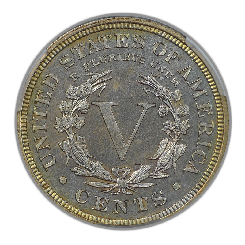 1912 Proof Liberty V-Nickel 5C CAC PR63+ - TONED!