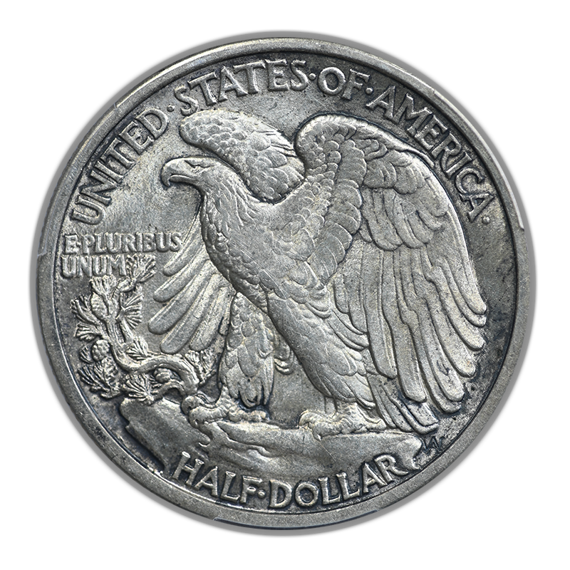 1916-D Walking Liberty Half Dollar 50C PCGS AU58