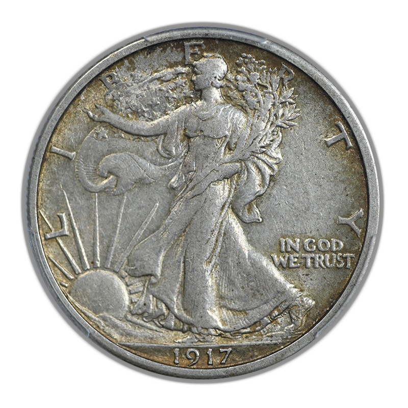 1917-S Walking Liberty Half Dollar 50C PCGS AU53 - Reverse