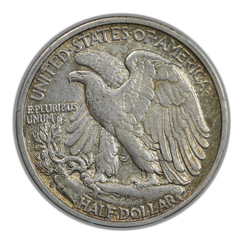 1917-S Walking Liberty Half Dollar 50C PCGS AU53 - Reverse