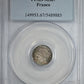 1851-A France 20C Centimes PCGS MS67 - TONED!