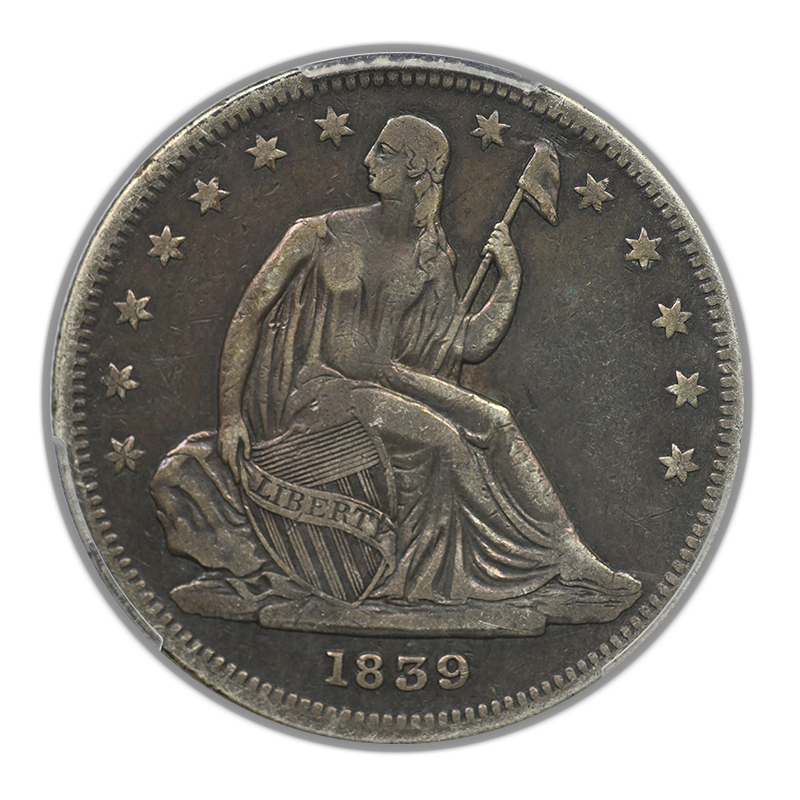 1839 Liberty Seated Half Dollar 50C PCGS VF25 - No Drapery