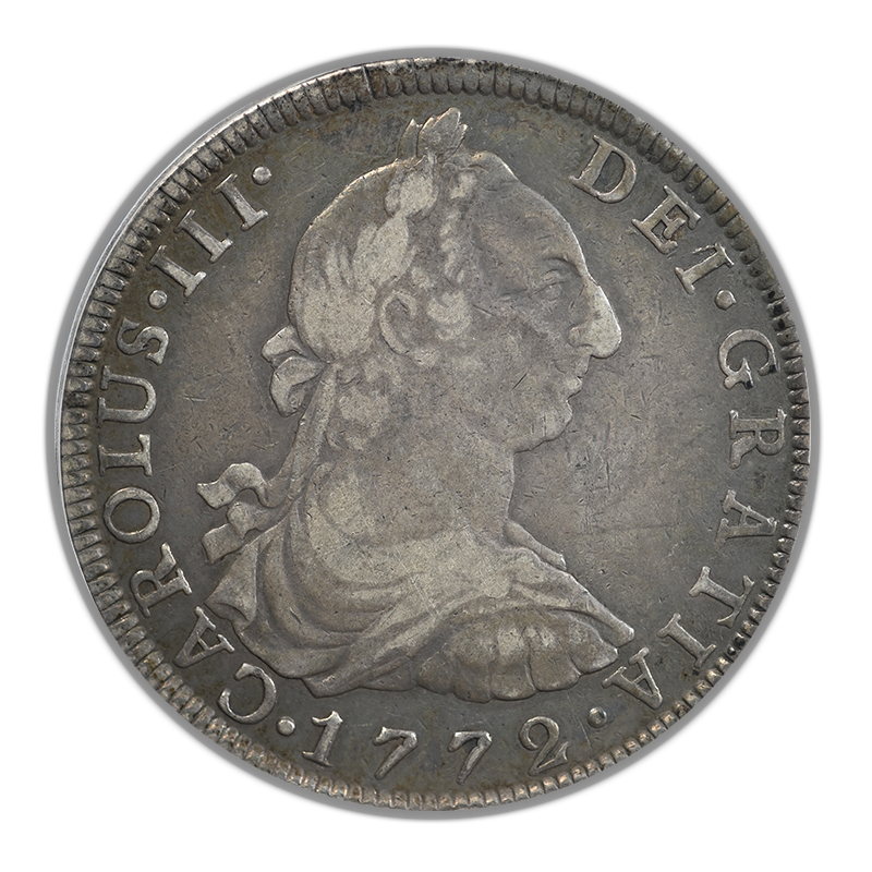 1772-Mo FM Mexico 8R Reales PCGS VF25 Yon-M8-72 Calico-1105 Inverted Mo FM
