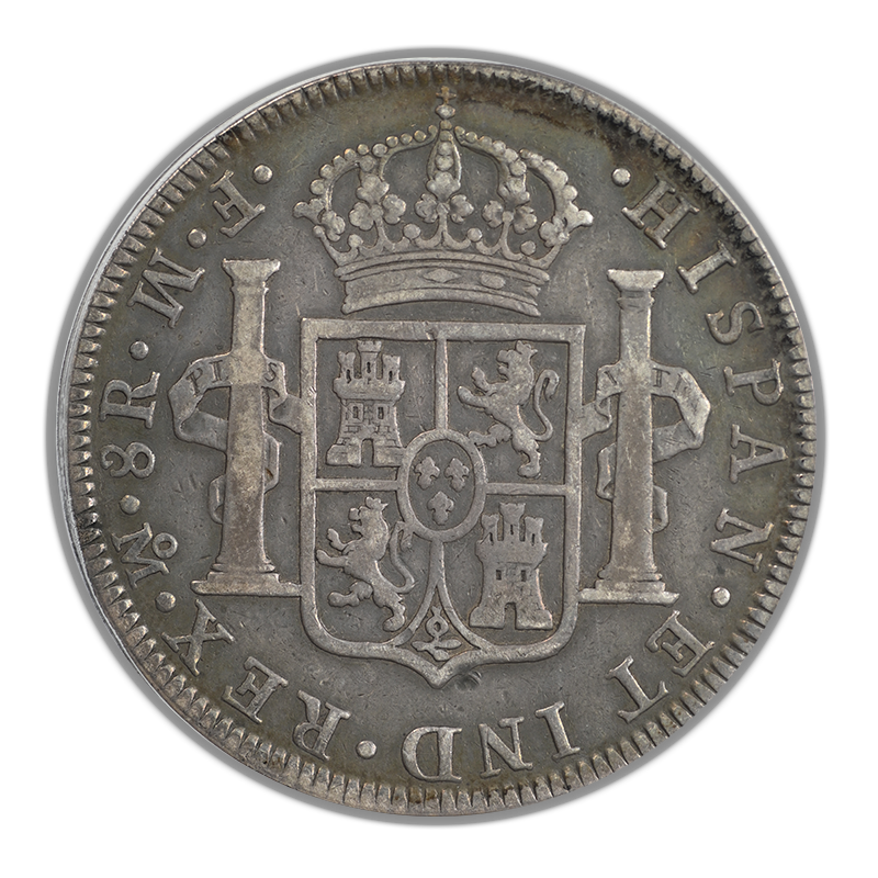 1772-Mo FM Mexico 8R Reales PCGS VF25 Yon-M8-72 Calico-1105 Inverted Mo FM