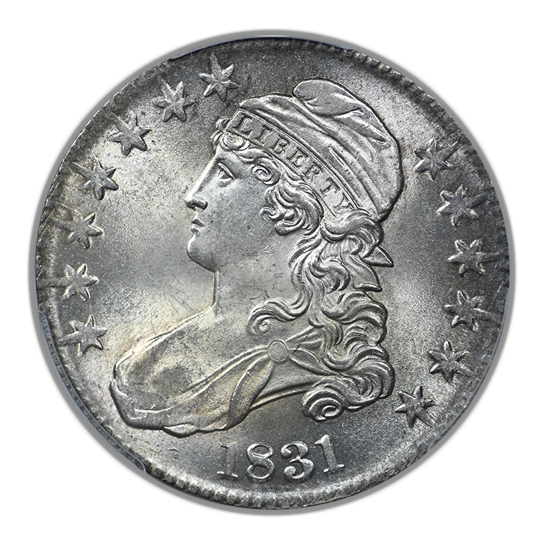 1831 Capped Bust Half Dollar 50C PCGS MS64