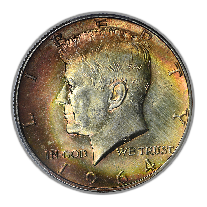 1964-D Kennedy Half Dollar 50C PCGS MS64 - TONED!