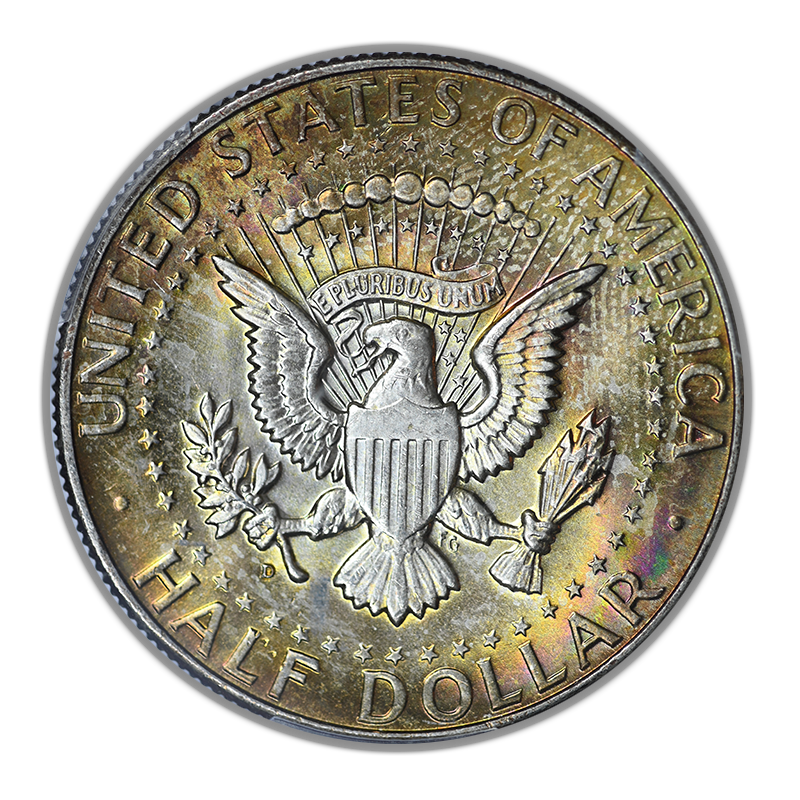 1964-D Kennedy Half Dollar 50C PCGS MS64 - TONED!