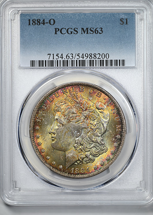 1884-O Morgan Dollar $1 PCGS MS63 - TONED!