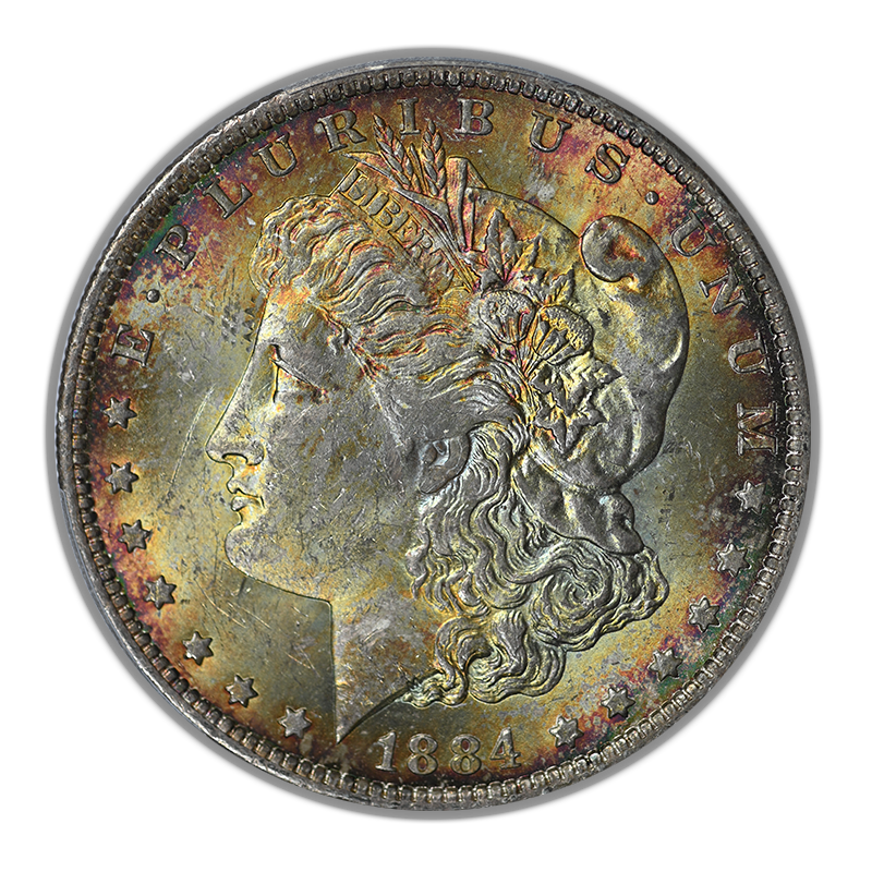 1884-O Morgan Dollar $1 PCGS MS63 - TONED!