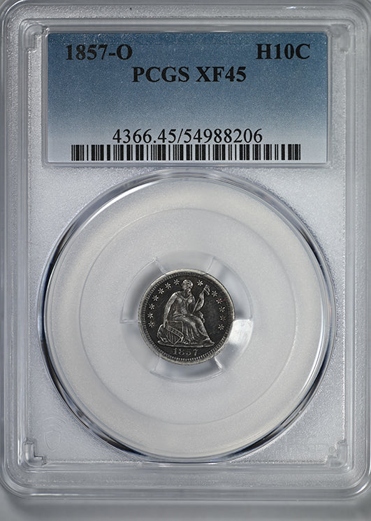 1857-O Liberty Seated Half Dime H10C PCGS XF45
