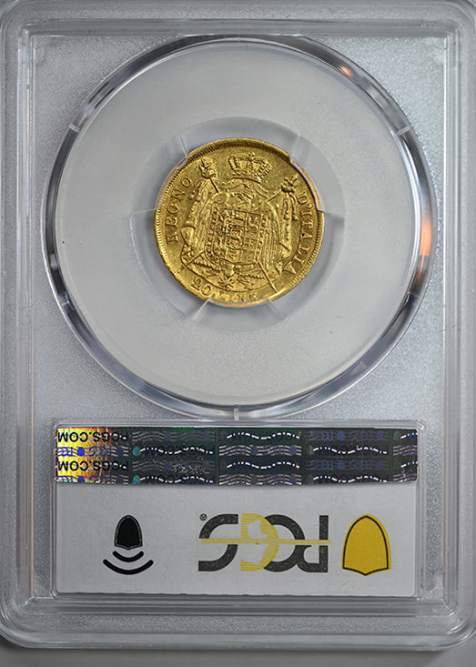 1809-M Italy-Napoleon Gold 20L Lire PCGS AU50 - 5 Pt. Star