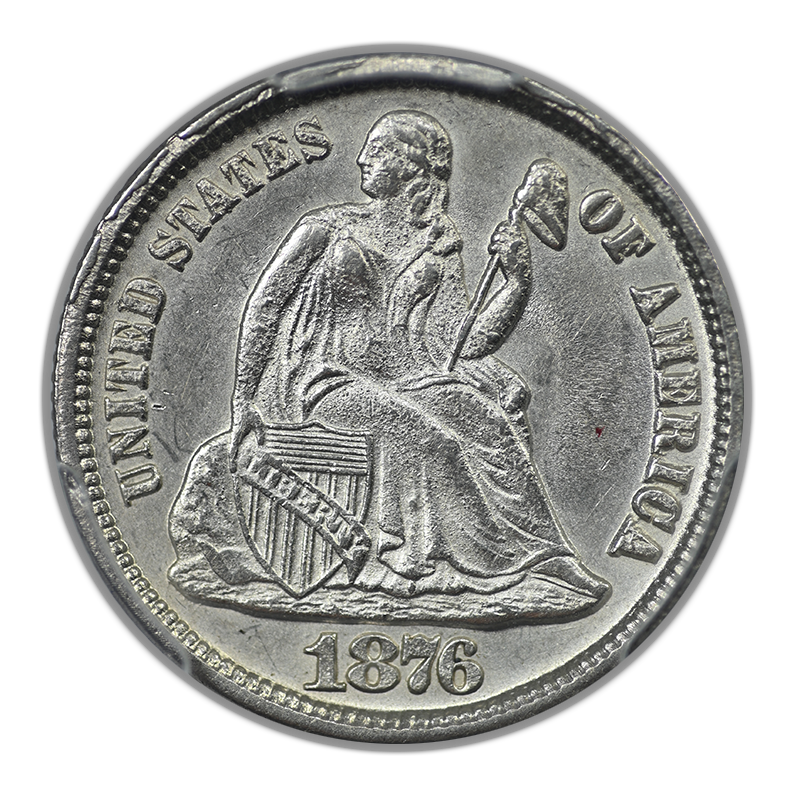 1876-CC Liberty Seated Dime 10C PCGS MS63