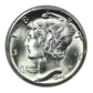 1944-D Mercury Dime 10C PCGS MS67FB - Full Bands
