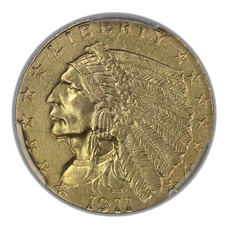 1911-D Indian Head Gold Quarter Eagle $2.50 PCGS MS61 - Strong D