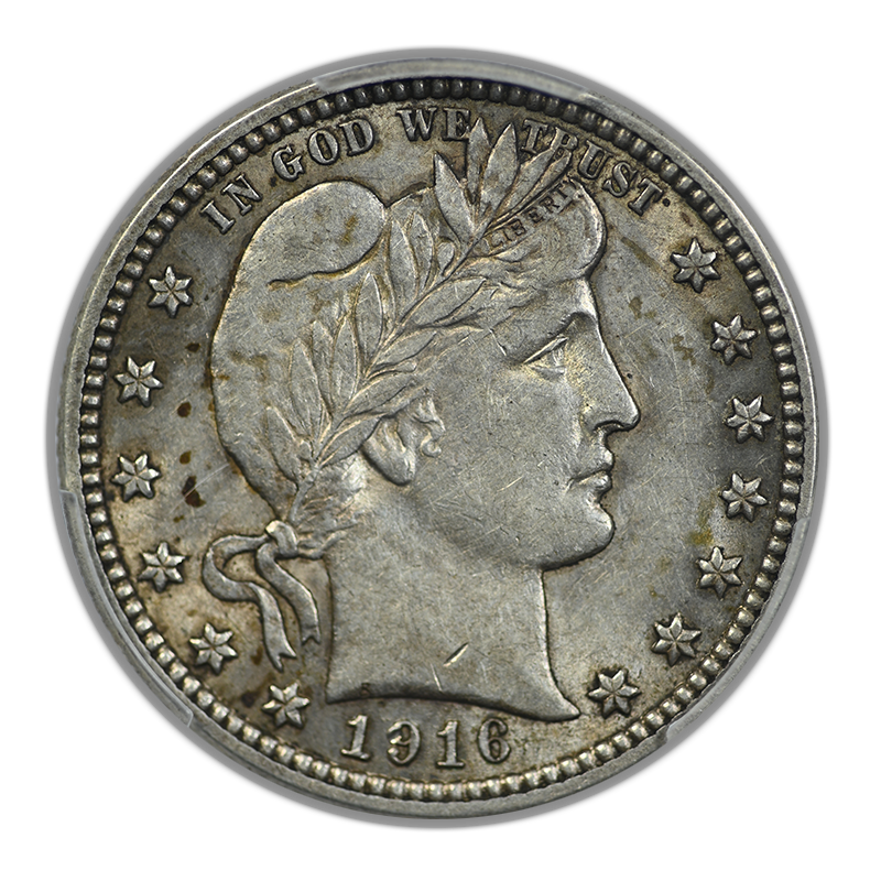 1916-D Barber Quarter 25C PCGS AU55