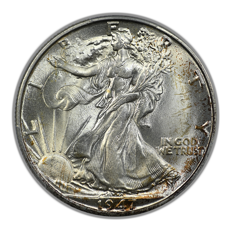 1947-D Walking Liberty Half Dollar 50C PCGS MS66