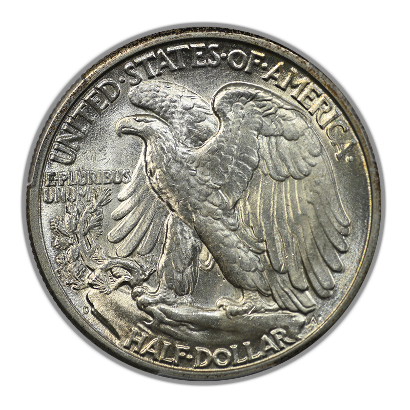 1947-D Walking Liberty Half Dollar 50C PCGS MS66