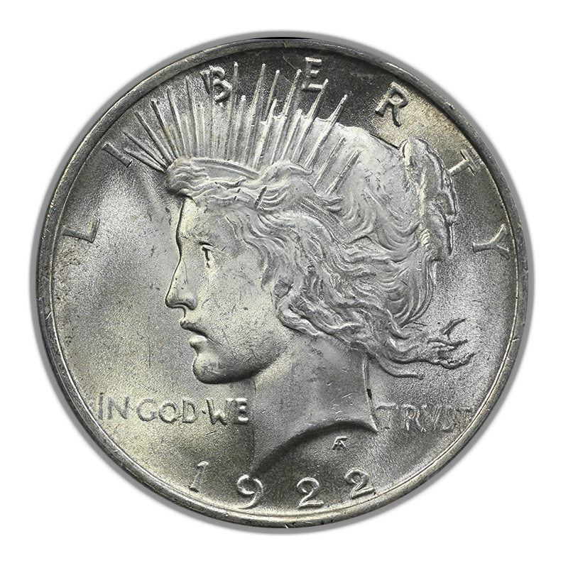 1922 Peace Dollar $1 PCGS MS65